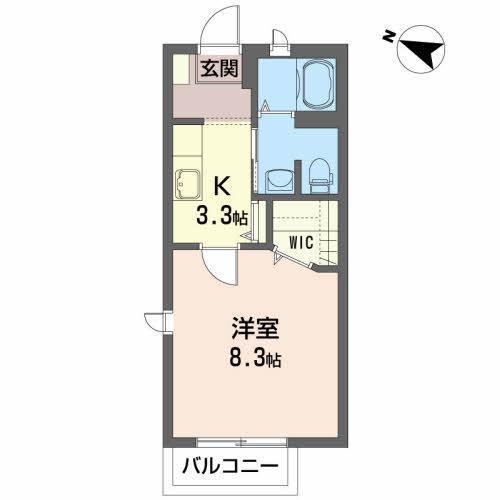 メゾン・ド・ソレイユ(1K/1階)の間取り写真