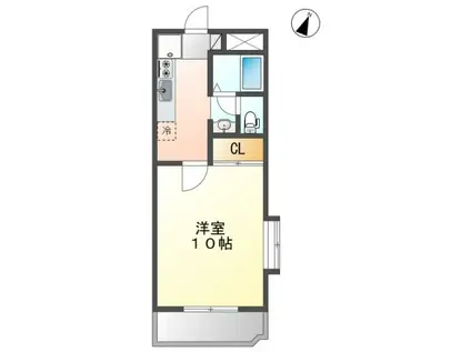 ロイヤルパレス林 I号棟(1K/4階)の間取り写真