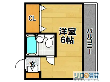 ドリームハイツ(1K/2階)の間取り写真