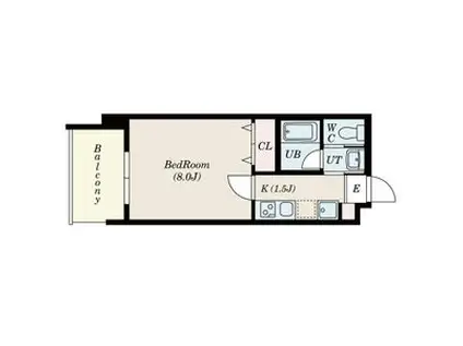 レジデンス名古屋吹上FR1ヶ月のみ(1K/6階)の間取り写真