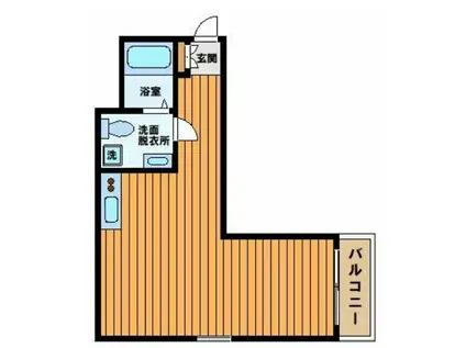 初台フラット(ワンルーム/2階)の間取り写真