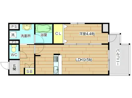 ヴィントルナート(1LDK/5階)の間取り写真