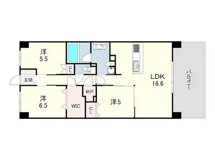 ヴェレーナシティ夙川パークナードI街(3LDK/3階)の間取り写真
