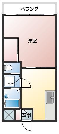 メゾンシャトウ(1K/1階)の間取り写真