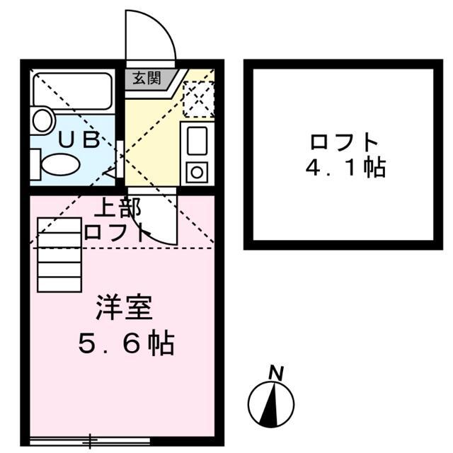 イルマーレ東向島(1K/1階)の間取り写真