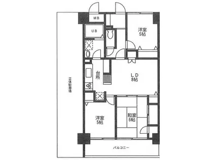 M-PARTIII 日暮ビル(3LDK/7階)の間取り写真