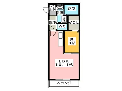 SOLANA II(1LDK/1階)の間取り写真