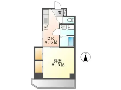 グランビル泉(1DK/6階)の間取り写真