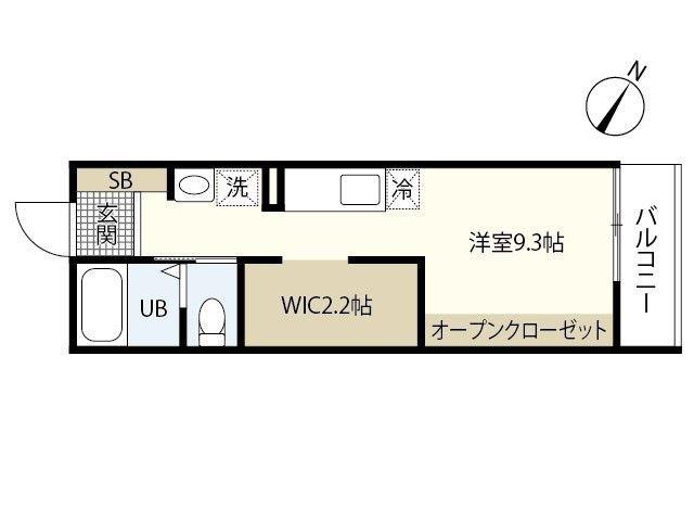 GRACE西栄 ANNEX(ワンルーム/2階)の間取り写真