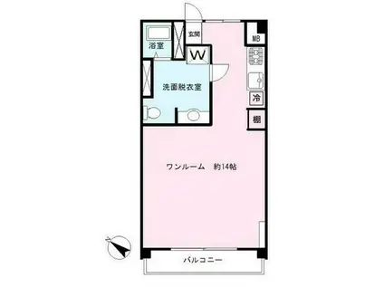 東横逗子シーサイドレジデンス(ワンルーム/3階)の間取り写真