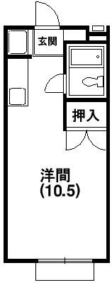 サンアベニュー富塚I(ワンルーム/1階)の間取り写真