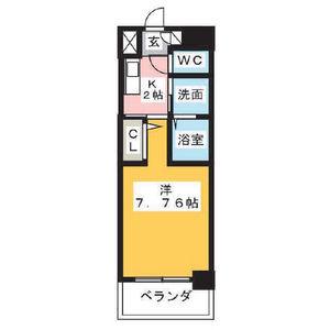 ARTIZA東別院(1K/10階)の間取り写真
