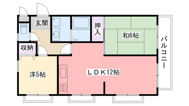 IO甲子園II(2LDK/2階)の間取り写真