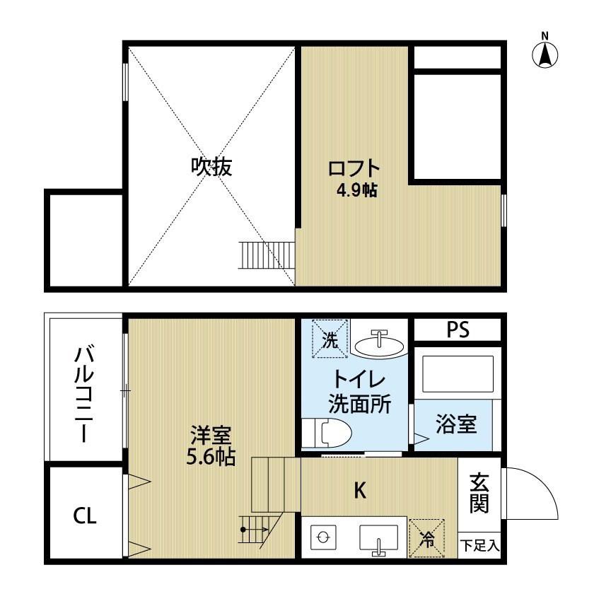 MSTOMORROW(1SK/2階)の間取り写真