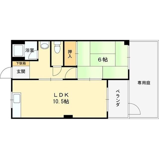 サクラコート高安(1LDK/3階)の間取り写真