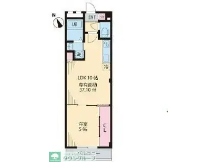 DYNA武蔵野(1LDK/2階)の間取り写真