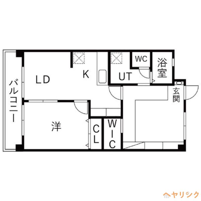 大曽根4棟(1LDK/6階)の間取り写真