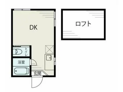 西千葉ハイリビング参番館(ワンルーム/2階)の間取り写真
