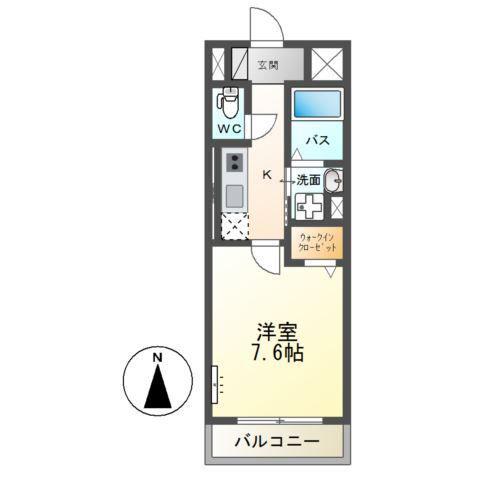 アーバンプレイス(1K/5階)の間取り写真