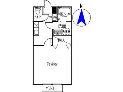 メゾン・オーク(1K/2階)の間取り写真