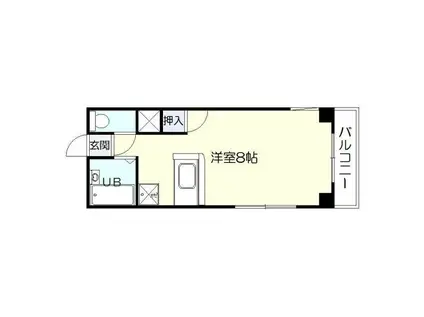 オークビラ上之園(ワンルーム/3階)の間取り写真