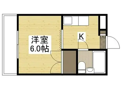 J.S.BACH(1K/2階)の間取り写真