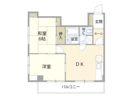 ロイヤル大和(2DK/3階)の間取り写真