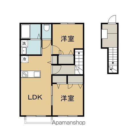 WILL桜(2LDK/2階)の間取り写真
