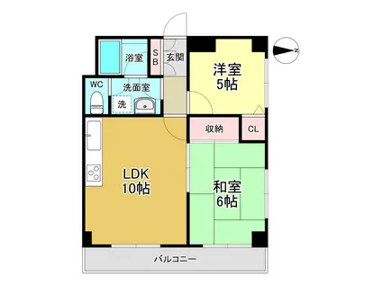 シティコート西八王子(2LDK/3階)の間取り写真