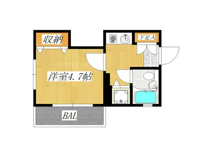 ライオンズマンション赤羽第3(1K/2階)の間取り写真