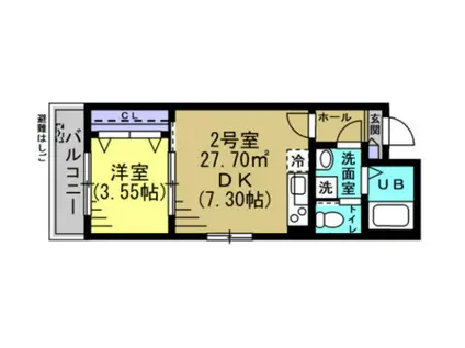 サーフライフ(1DK/1階)の間取り写真