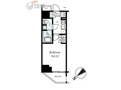 ARCOBALENOKAWASAKI(1K/2階)の間取り写真