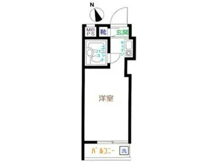 セントヒルズ北新宿(ワンルーム/2階)の間取り写真