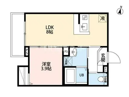 ROBOT HOME 西都賀II(1LDK/2階)の間取り写真