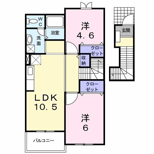 ANNEX31-III(2LDK/2階)の間取り写真