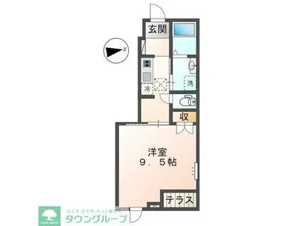 サンフラワーガーデン(1K/2階)の間取り写真