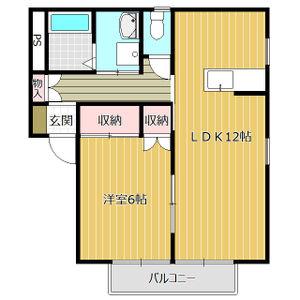 エステートピアKI(1LDK/1階)の間取り写真