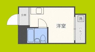 キャピタル今里(ワンルーム/2階)の間取り写真