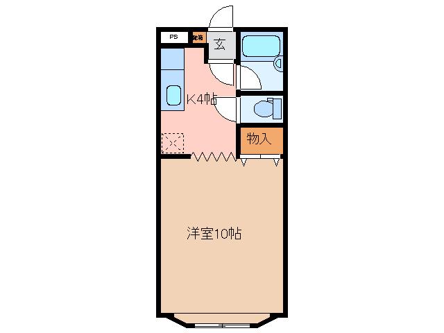 アーバン38(1K/3階)の間取り写真
