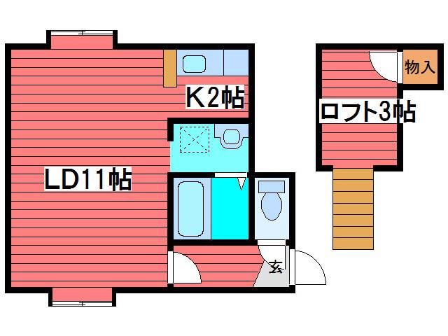 マイタウン(1K/3階)の間取り写真