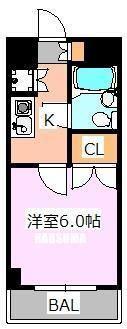 カーサ目黒(1K/1階)の間取り写真