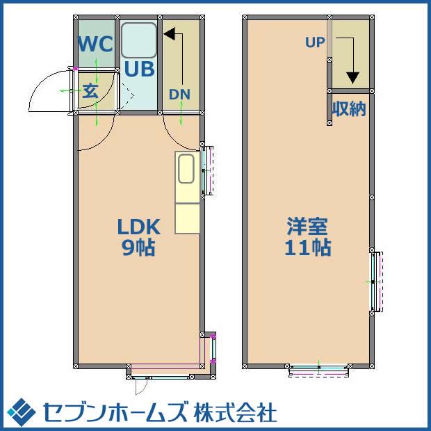 サンコート新札幌(1LDK/1階)の間取り写真