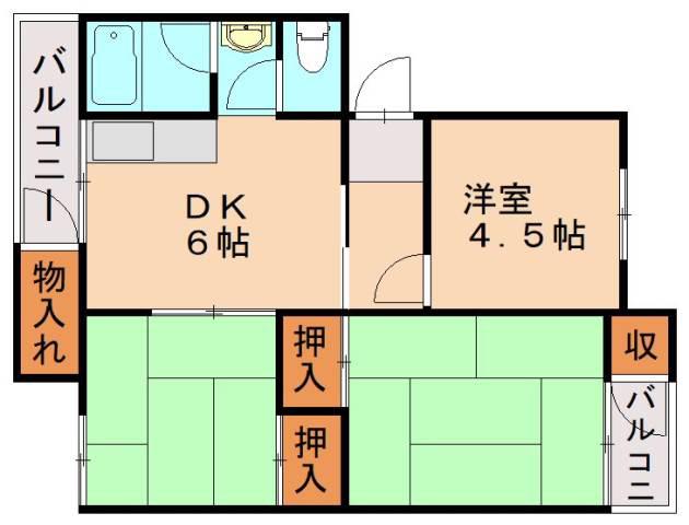 ハイラム・ビンガム(3DK/5階)の間取り写真