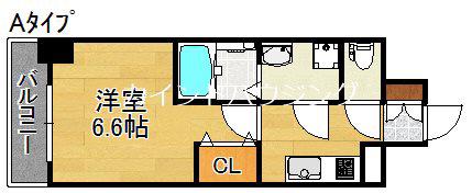 RAYSPRODUCT西住之江ADAMU(1K/4階)の間取り写真