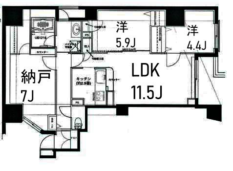 アマックス横浜(3LDK/6階)の間取り写真