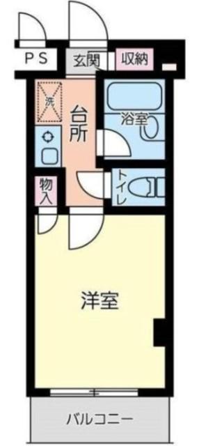 ファリーナ橋本(1K/6階)の間取り写真