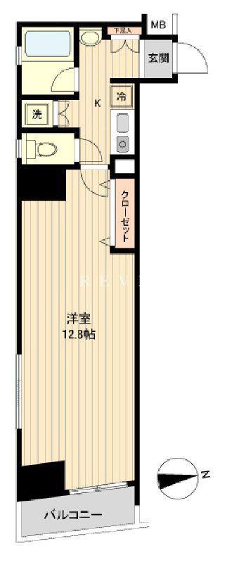 ラクラス新御徒町(1K/6階)の間取り写真
