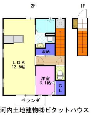 ソルベルデ(1LDK/2階)の間取り写真