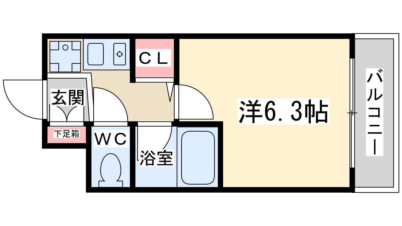 エスリード梅田新道第2(1K/5階)の間取り写真