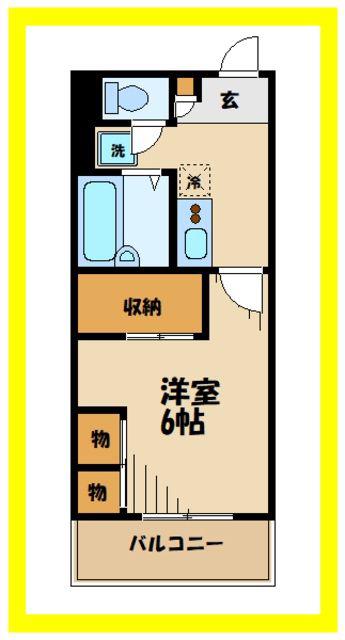 レオパレスパルコートA(1K/1階)の間取り写真